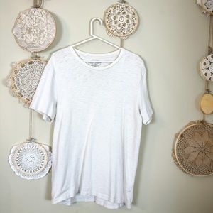J Crew Wallace & Barnes White Crew Cotton TShirt L